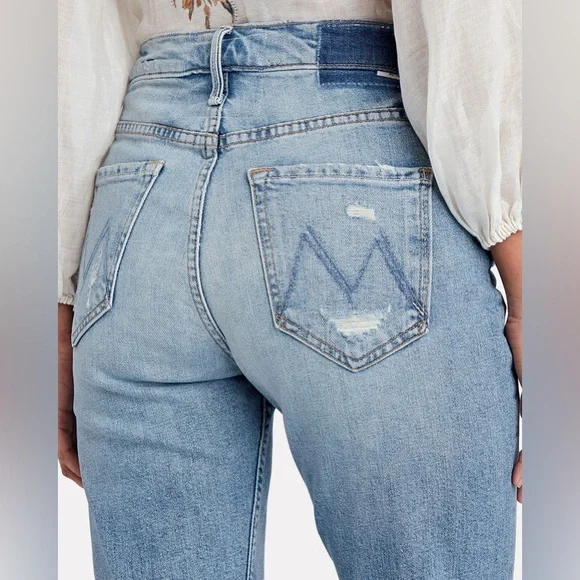 Mother Superior The Tomcat Distressed Cropped Jeans